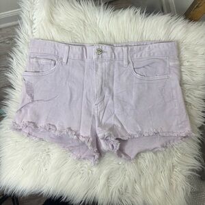 H&M Lavender Frayed Hem Women Shorts Size 8